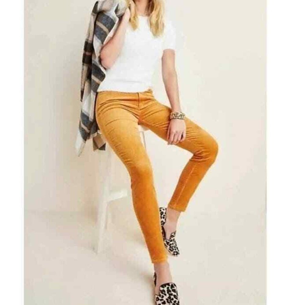 Paige jeans‎ Hoxton Ankle skinny corduroy women's 26 marigold